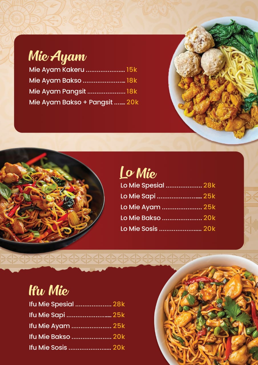MIE AYAM / LO MIE / IFU MIE